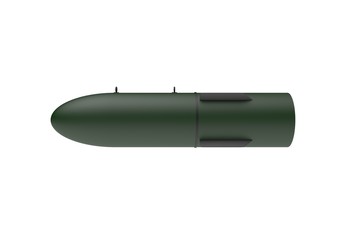 Aerial Bomb on white background. 3d illustration