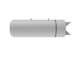 Aerial Bomb on white background. 3d illustration
