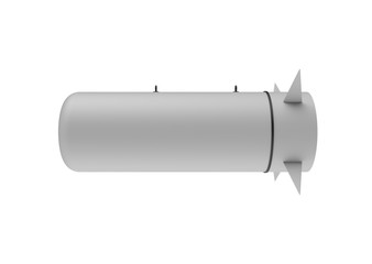 Aerial Bomb on white background. 3d illustration