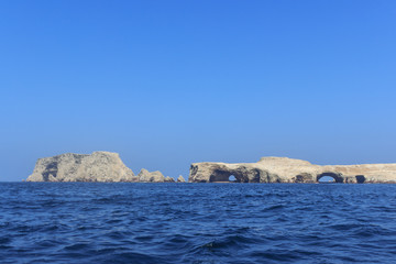 deserted sea coast at paracas, peru