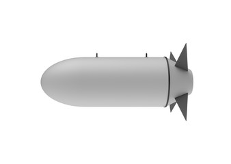 Aerial Bomb on white background. 3d illustration