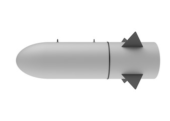 Aerial Bomb on white background. 3d illustration
