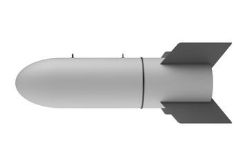 Aerial Bomb on white background. 3d illustration