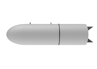 Aerial Bomb on white background. 3d illustration