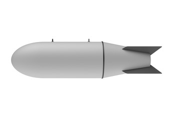 Aerial Bomb on white background. 3d illustration