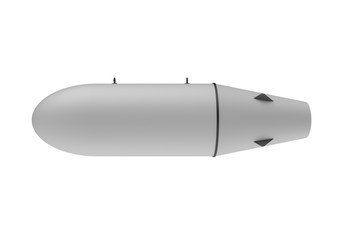 Aerial Bomb on white background. 3d illustration