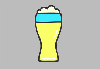 beer icon for mobile concept and web apps icon. Transparent outline, thin line icon for website design and mobile, app development
