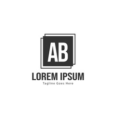 Fototapeta premium AB Letter Logo Design. Creative Modern AB Letters Icon Illustration