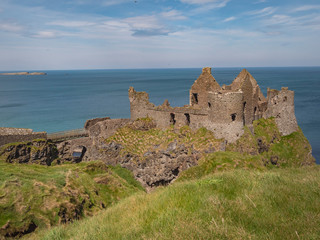 Fototapeta na wymiar Dunluce Castle in Northern Ireland - a popular landmark in Northern Ireland - travel photography