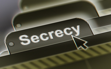 Secrecy. A file in a screen.