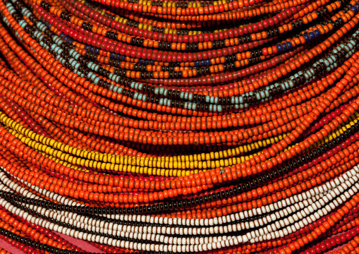 Rendille tribe woman with beaded decorations, Kenya