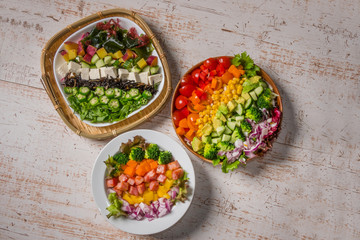 サラダ Beautiful and colorful chopped salad