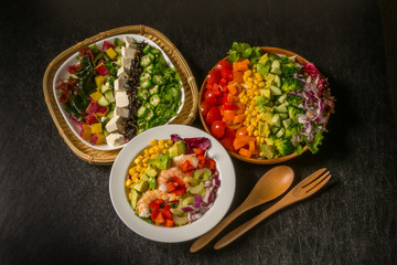 サラダ Beautiful and colorful chopped salad