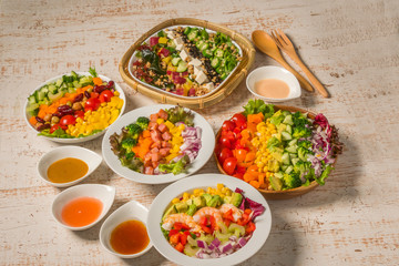 サラダ Beautiful and colorful chopped salad