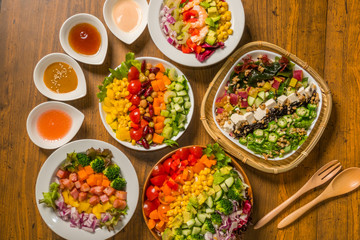 サラダ Beautiful and colorful chopped salad