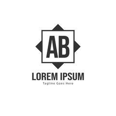 AB Letter Logo Design. Creative Modern AB Letters Icon Illustration