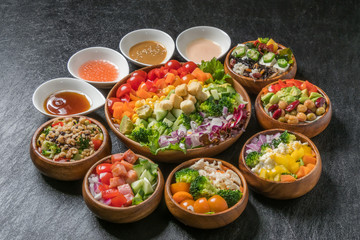 サラダ Beautiful and colorful chopped salad