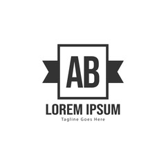 AB Letter Logo Design. Creative Modern AB Letters Icon Illustration