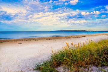 Fototapeta na wymiar Idyllic beach landscape in Rügen- Dranske, Baltic Sea, Germany, Europe
