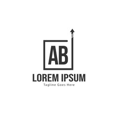 AB Letter Logo Design. Creative Modern AB Letters Icon Illustration