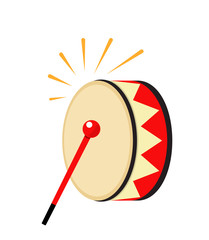 Holiday element ramadan drum icon. flat vector illustration isolated