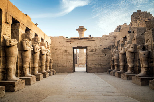 Ramses II statues, Karnak Temple, Karnak, Luxor, Egypt