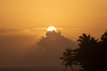 Sunset in Kerala, India