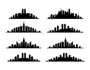 vector set of city  skyline graphic