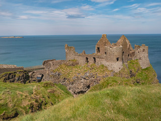 Fototapeta na wymiar Dunluce Castle in Northern Ireland - a famous movie location - travel photography