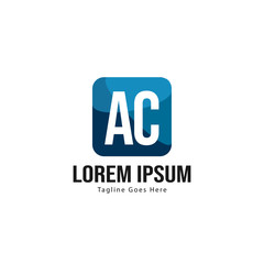 AC Letter Logo Design. Creative Modern AC Letters Icon Illustration
