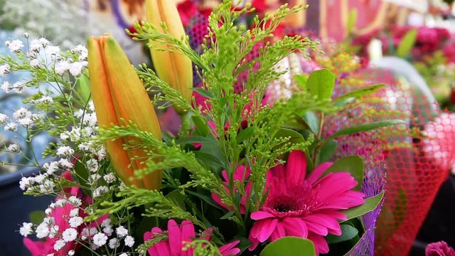 Wedding or Special Days Bouget Composition of Flowers 