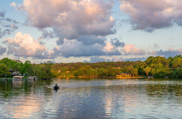 Reflecting Water of Lake Mallalieu at Sunset