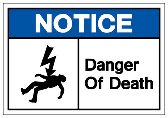 Notice Of Death Symbols Sign, Vector Illustration, Isolated On White Background Label. EPS10