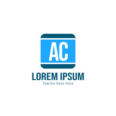 Obraz premium AC Letter Logo Design. Creative Modern AC Letters Icon Illustration
