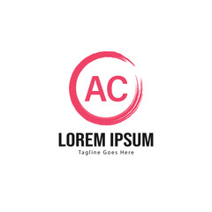 AC Letter Logo Design. Creative Modern AC Letters Icon Illustration