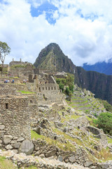 view on the mountains of macchu piccu
