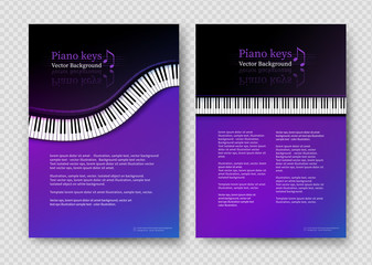 Vector design template with Piano keys © Sonya illustration