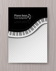 Top view waved Piano keys © Sonya illustration