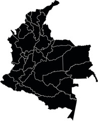 Colombia mapa Vector