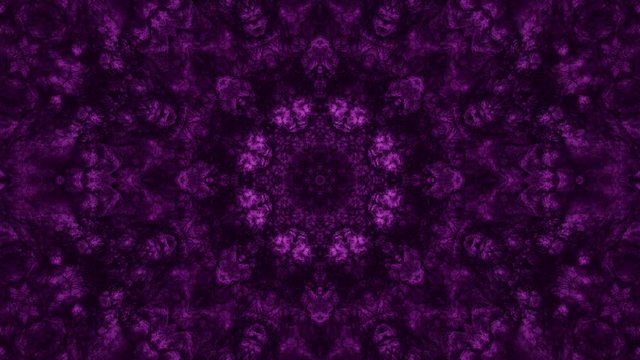 3D abstract purple colored kaleidoscope.