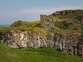 The ruins of Dunseverick castle in Northern Ireland - travel photography