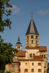 Fototapeta na wymiar Medieval abbey in the historic centre of Cluny town, France