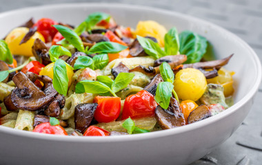 tahini basil penne