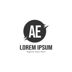 AE Letter Logo Design. Creative Modern AE Letters Icon Illustration