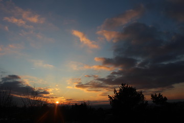 sunset in the sky