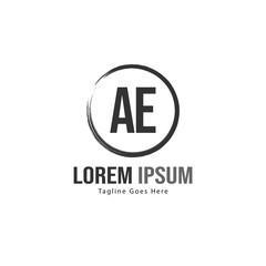 AE Letter Logo Design. Creative Modern AE Letters Icon Illustration