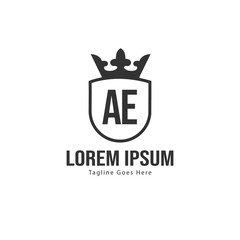 AE Letter Logo Design. Creative Modern AE Letters Icon Illustration