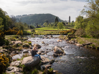 Small creek art Glendalough in the Wicklow Mountains Ireland - travel photography