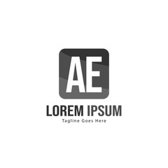 AE Letter Logo Design. Creative Modern AE Letters Icon Illustration