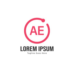 AE Letter Logo Design. Creative Modern AE Letters Icon Illustration